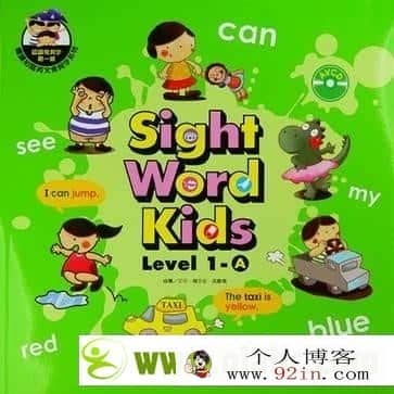 0基础英语启蒙教材Sight Word Kids全套10本（课本+视频动画+音频+有声PDF+作业纸）