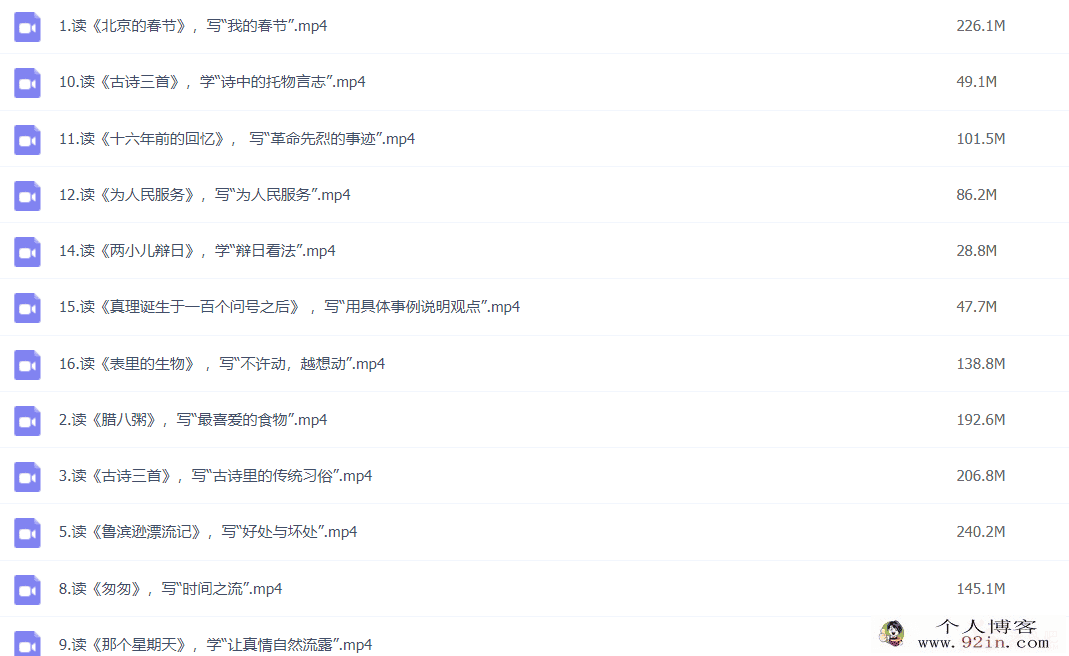课文里的写作密码6年级下册 16讲完结带讲义
