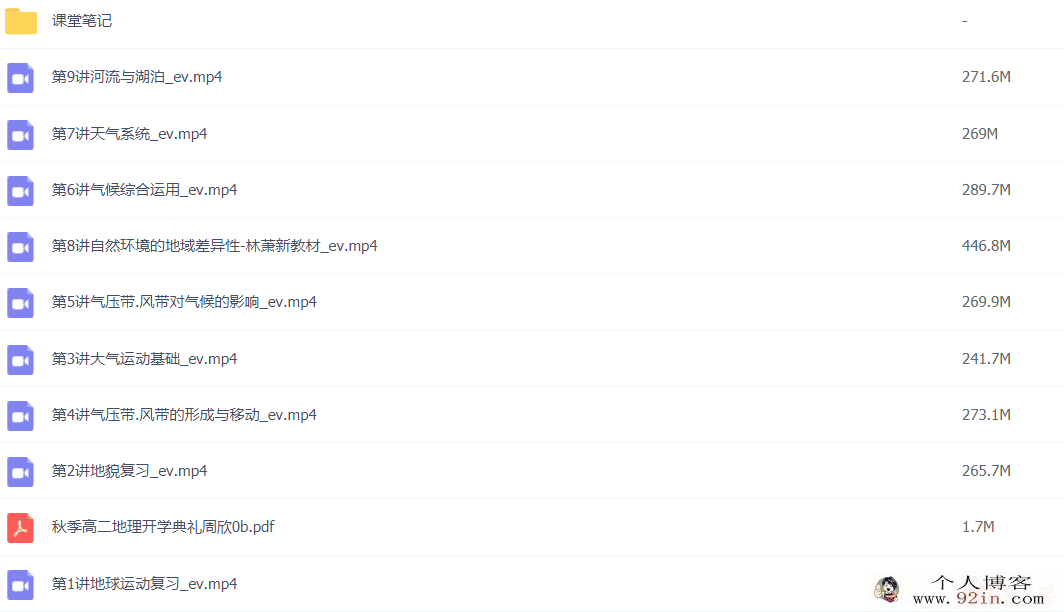 周欣 2021秋季 高二地理秋季尖端班 秋季班更新9讲
