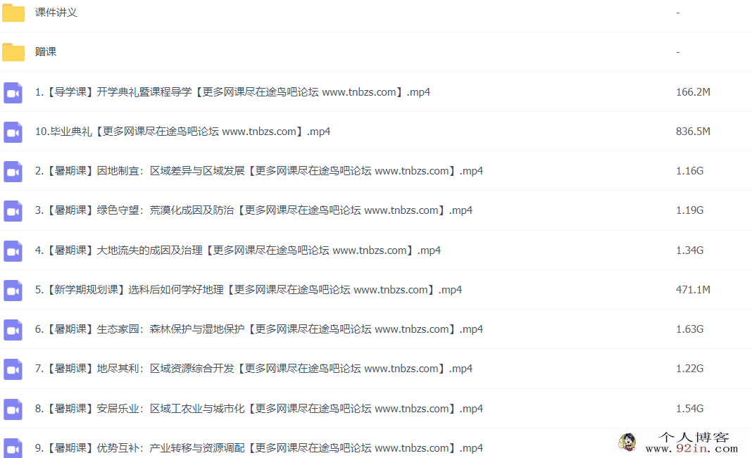 张晓婧 2020暑季 高二地理暑假系统班 10讲完结带讲义