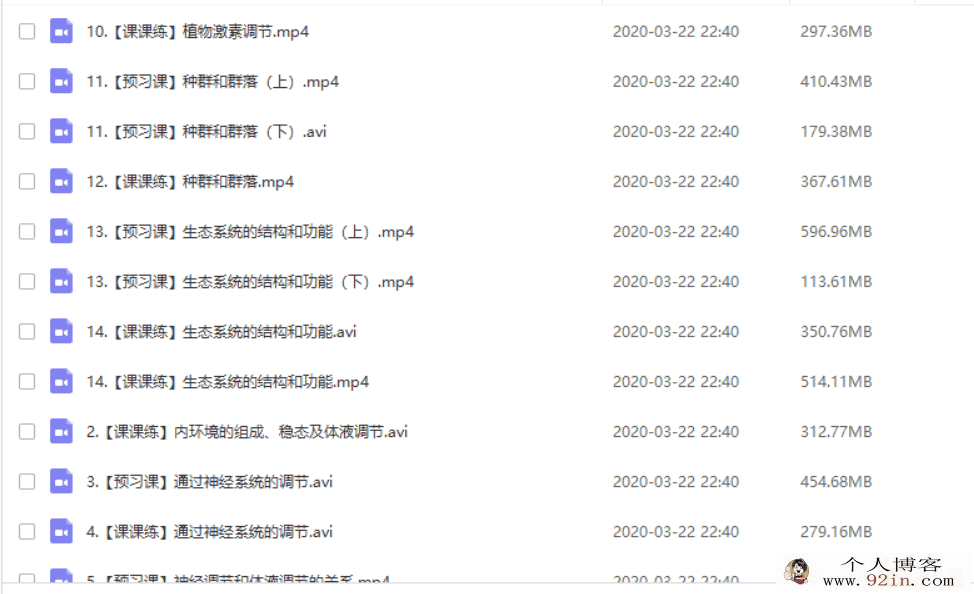 yfd 赵顺子 高二生物暑假班(带讲义) 百度云下载