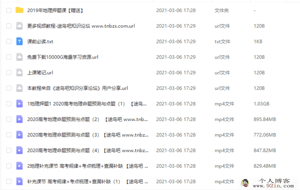 2020高考地理 李伟俊地理冲刺点题班百度云下载