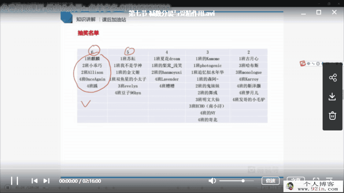 yfd高三暑假班---生物---路菲（视频+讲义）百度云下载