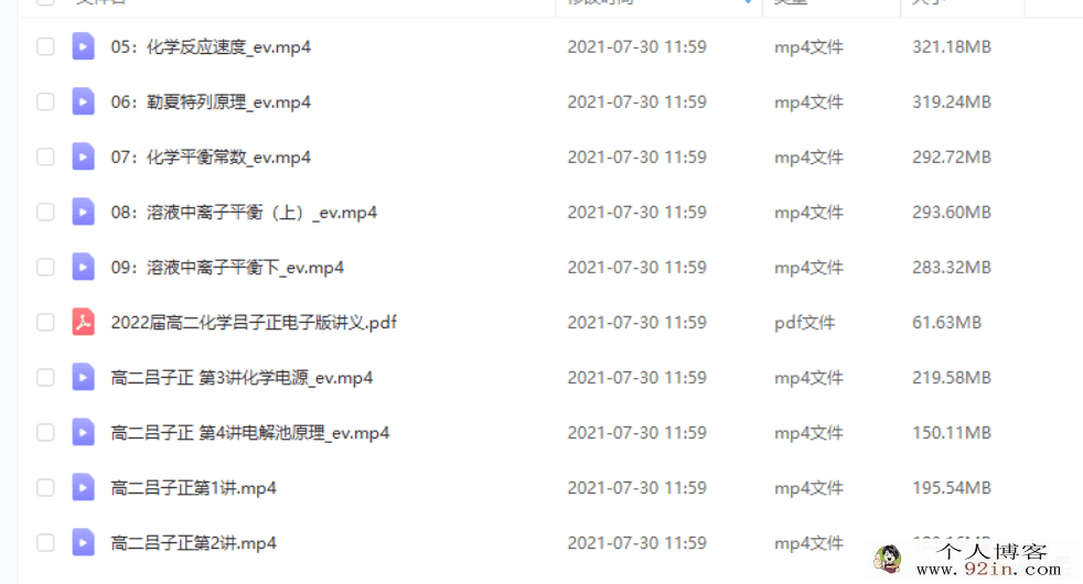 吕子正 2021暑假 高二化学暑假尖端班（更新中）百度云下载