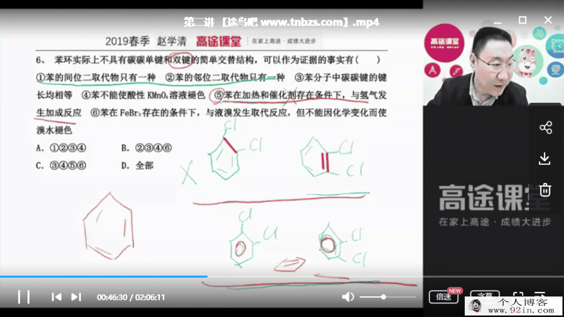 2019高途课堂 赵学清 高二化学春季系统班百度云下载