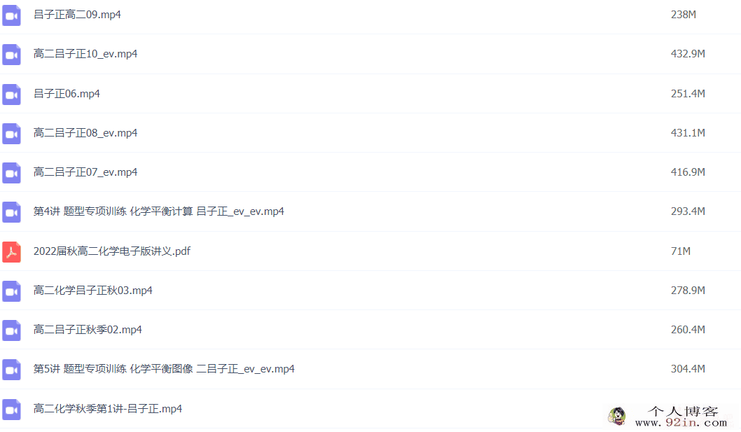 吕子正 2021秋季 高二化学秋季系统班 秋季班更新10讲