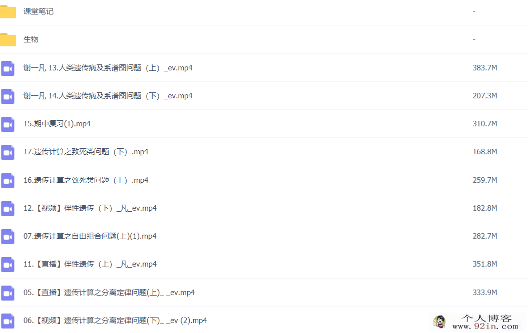 谢一凡 2022春季 高一生物春季尖端班更新17讲