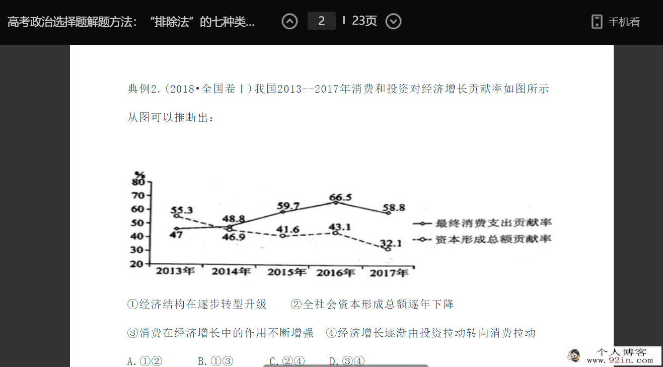高考政治选择题解题方法：“排除法”的七种类型PDF下载