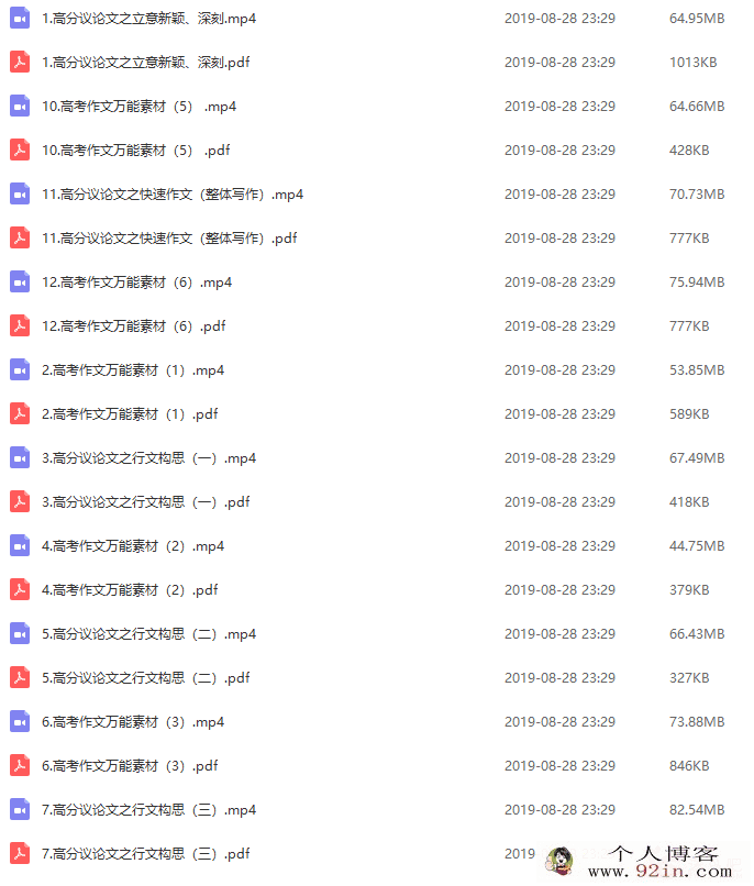 作业帮 杨哥儿 12次课拿下55分之高考议论文精品