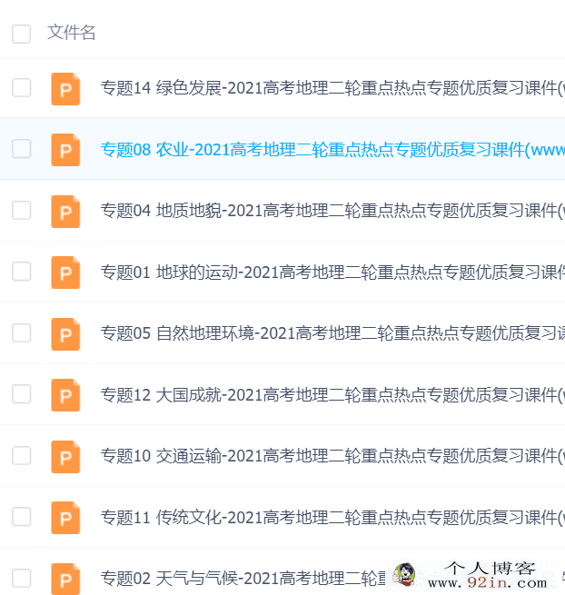 2021高考地理二轮重点热点专题优质复习课件百度云下载