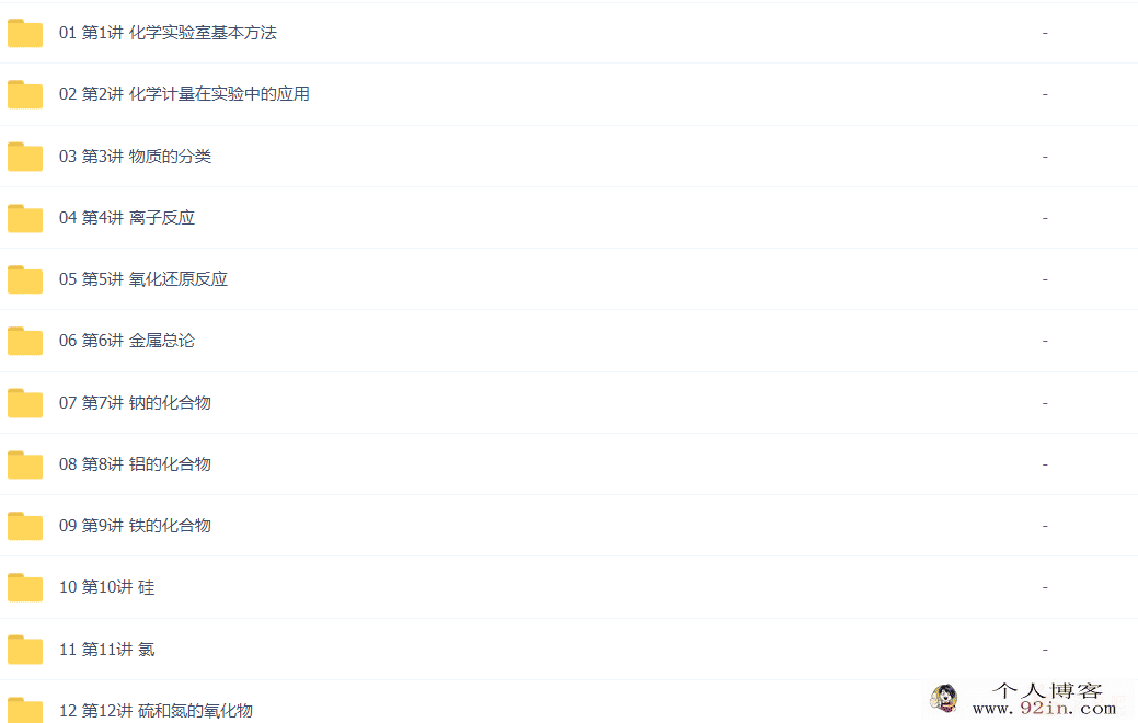 万门中学 高中化学必修一基础课+串讲 27讲完结带讲义