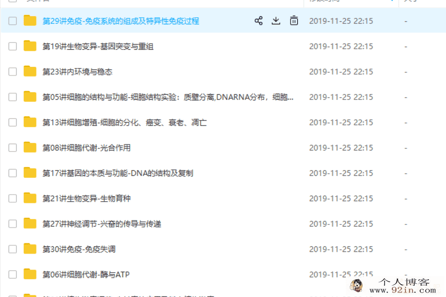 学而思 高阳 高中生物-人教版-总复习百度云下载