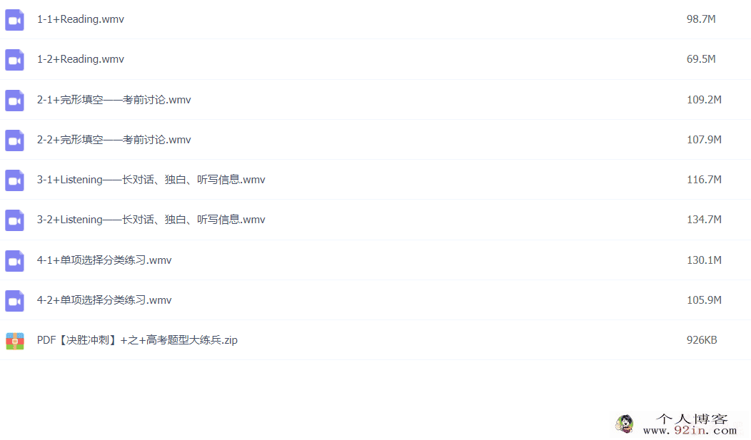高中英语提分冲刺【决胜冲刺】 之 高考题型大练兵