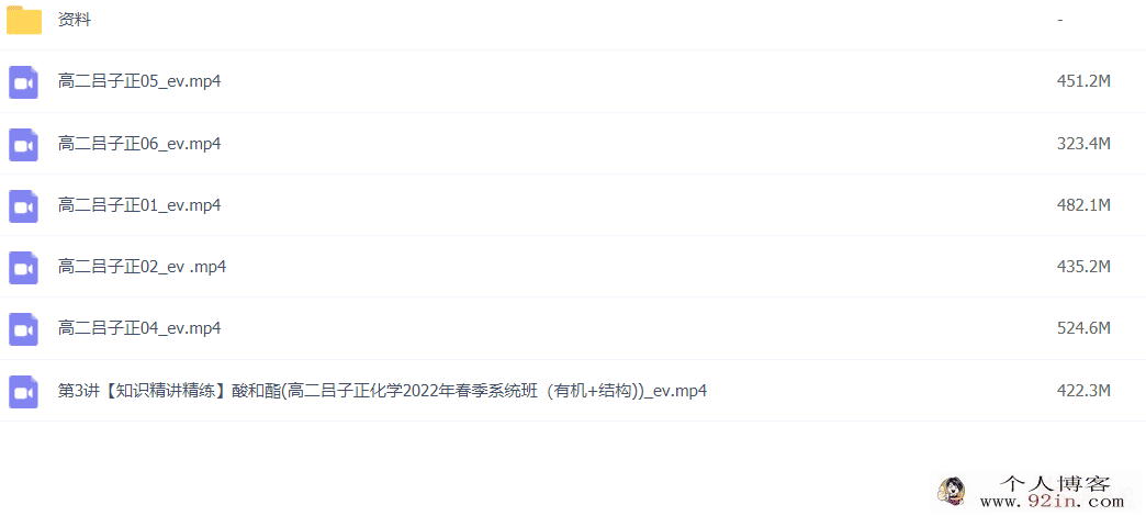 吕子正 2022春季 高二化学春季系统班 更新6讲