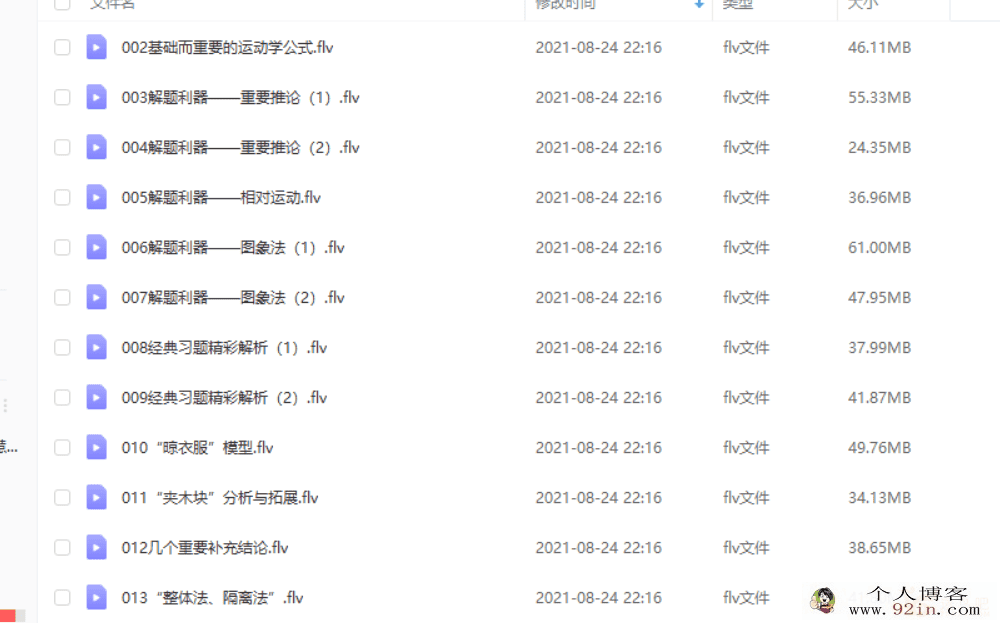 刘挺物理 高中高一物理必修一（45讲）百度云下载
