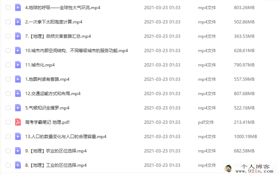 学魁榜2020地理冲刺课程（主讲：郑珈辰 诸嘉斌）（8G超清...