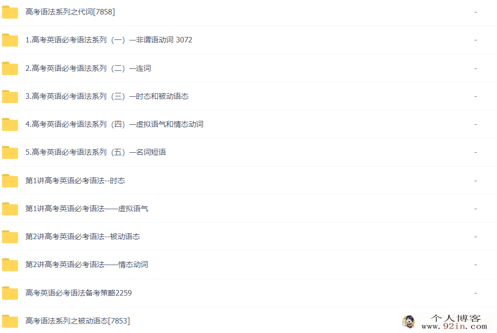 高考英语必考语法系列 130讲完结 百度网盘下载