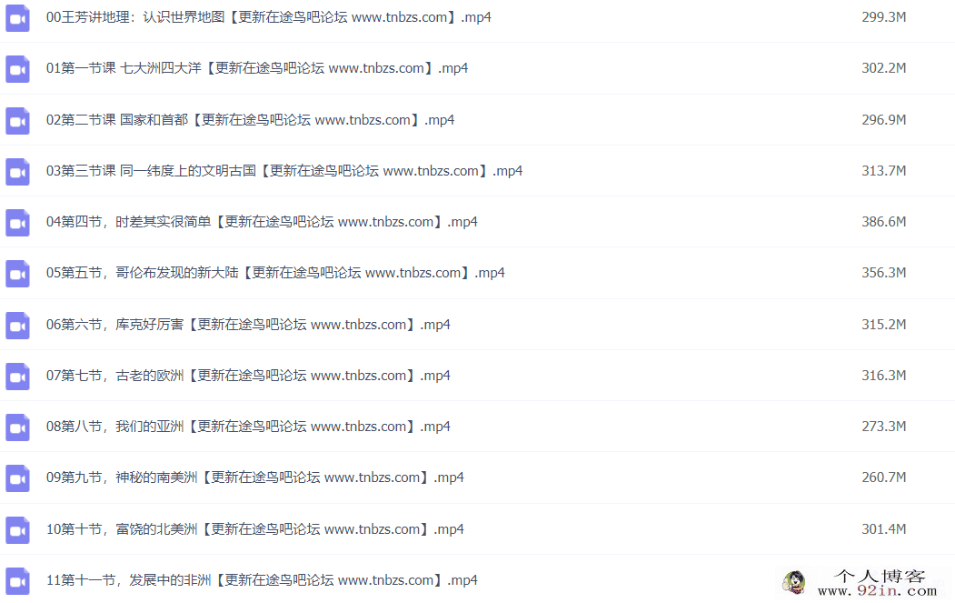 王芳 最好的方法学世界地理课 13讲 百度网盘下载