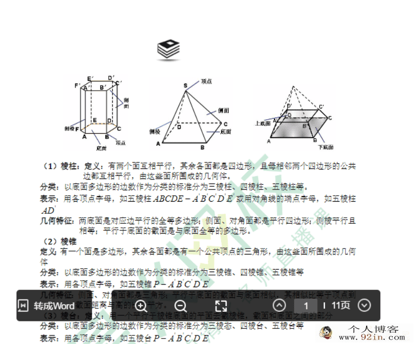 高中知识点总结 高一全科知识点总结百度云下载