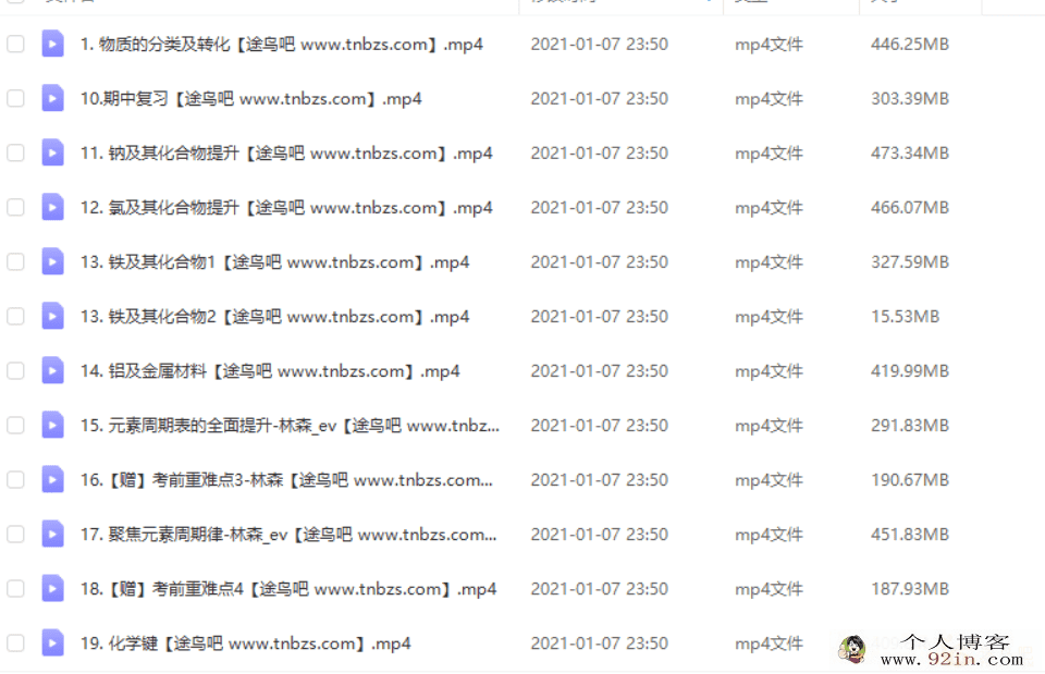 ZYB 林森 2020秋 简化学.高一化学尖端班(19讲带讲义资料)