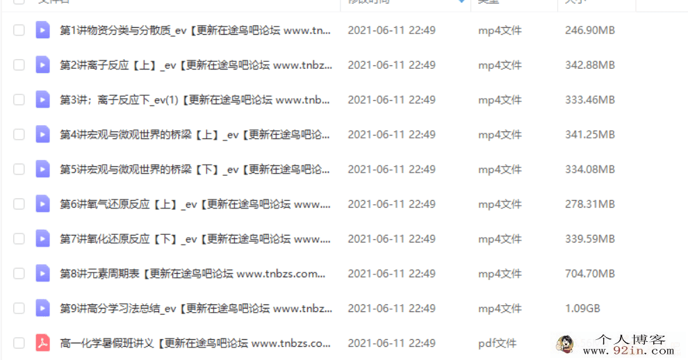 吕子正 2020暑 高一化学暑假系统班（已完成）百度云下载