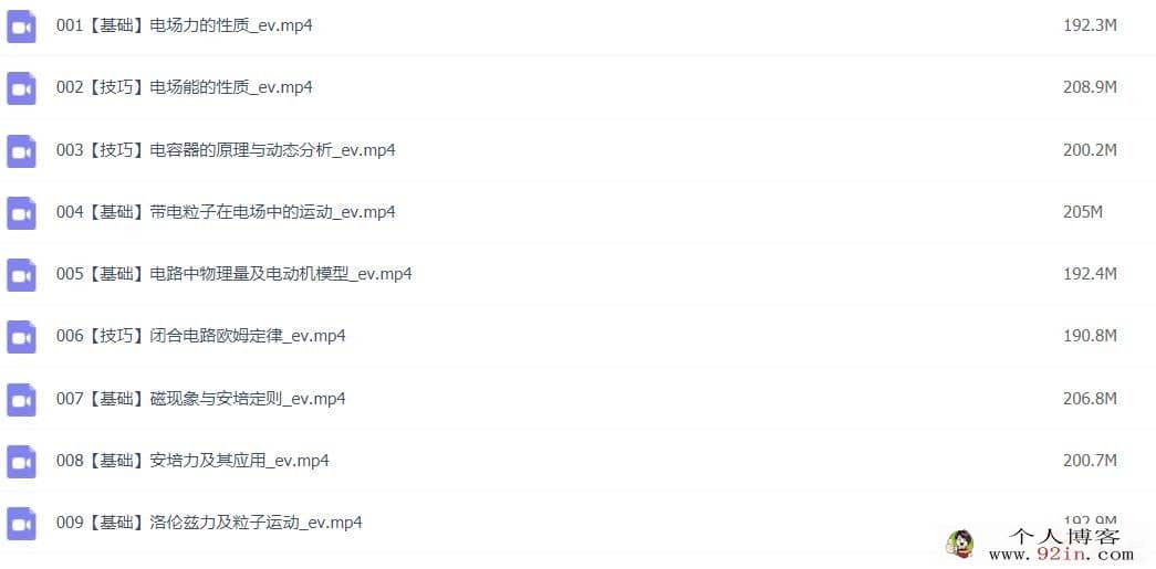 高途高明静 2022年暑 高二物理暑假班 9讲
