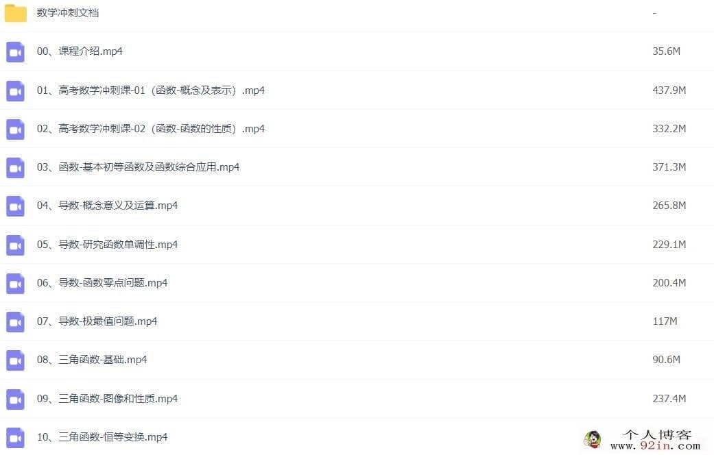 2022树成林高考数学冲刺班 32讲完结百度网盘分享