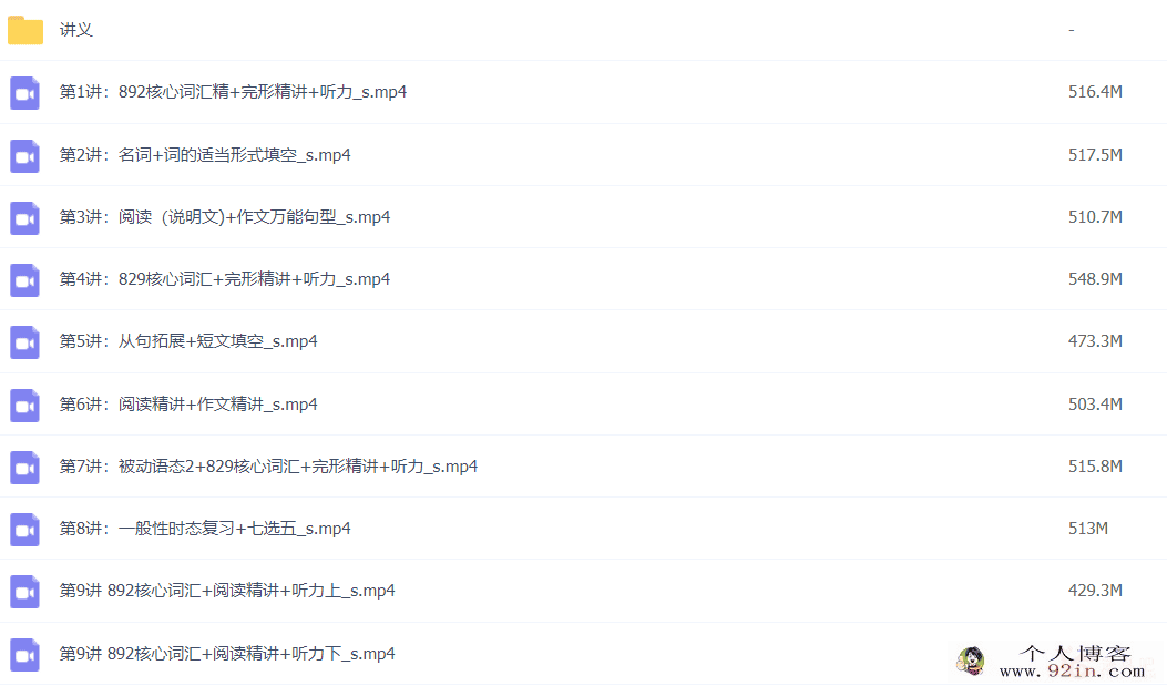 翟锦鑫 2021暑期 初三英语暑假系统班 9讲完结带讲义