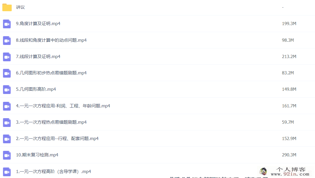 徐丝雨 王杭州 初一秋数学尖端培优1班 15讲带讲义