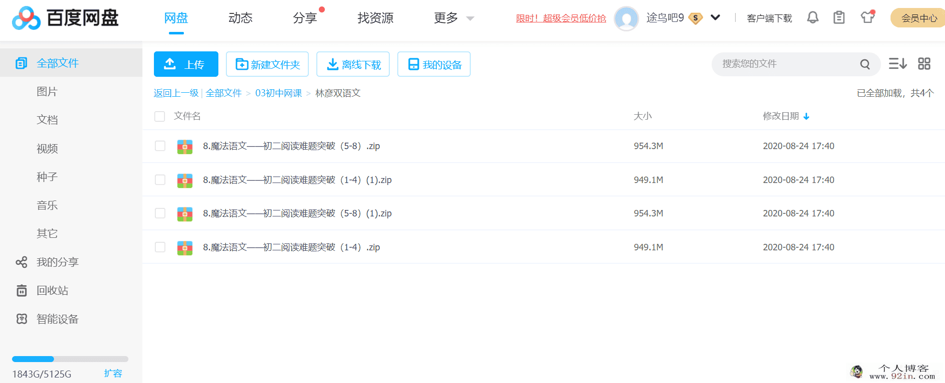 精华网校林彦双初中语文全百度云下载