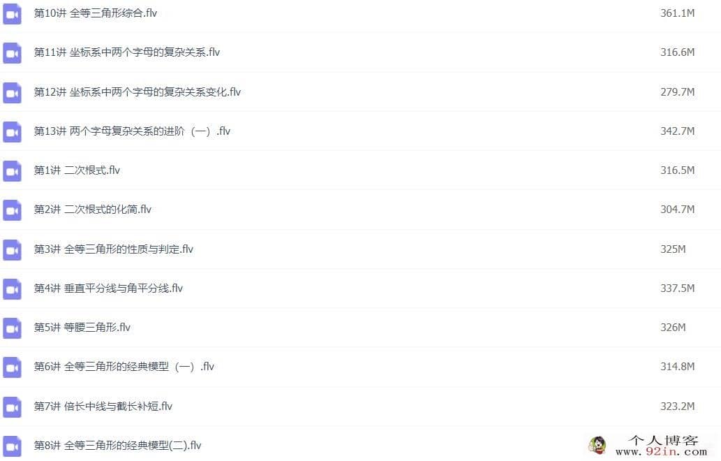 徐德直 初一数学春季目标班 13讲百度网盘下载