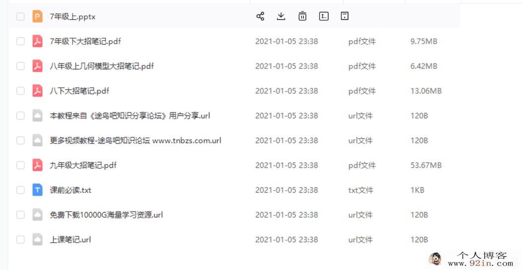 王杭州 初中数学七 八 九三年大招笔记百度云下载