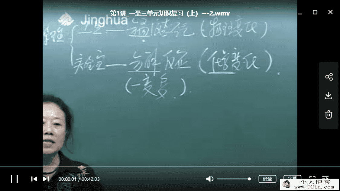 精华网校 初中化学范卿平全套视频+讲义百度云下载