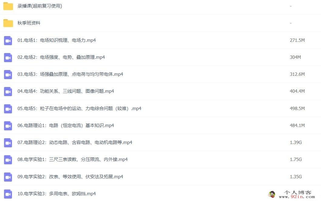 坤哥物理2023高考物理一轮复习秋季班更新36讲 百度网盘分享