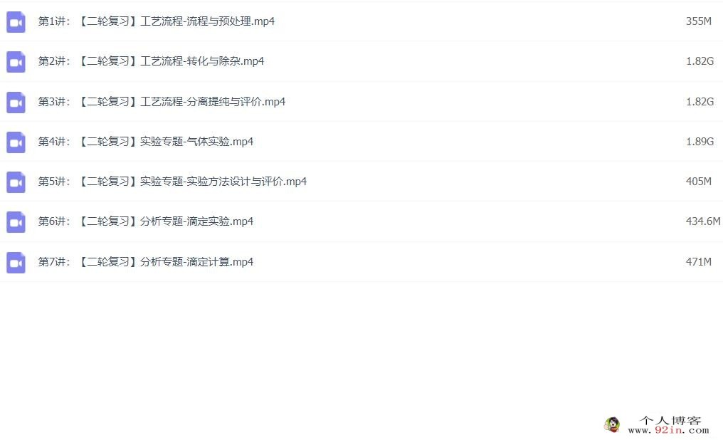 吕子正2023年高考化学二轮复习寒春联报 寒假班直播课更新7讲 百度网盘下载