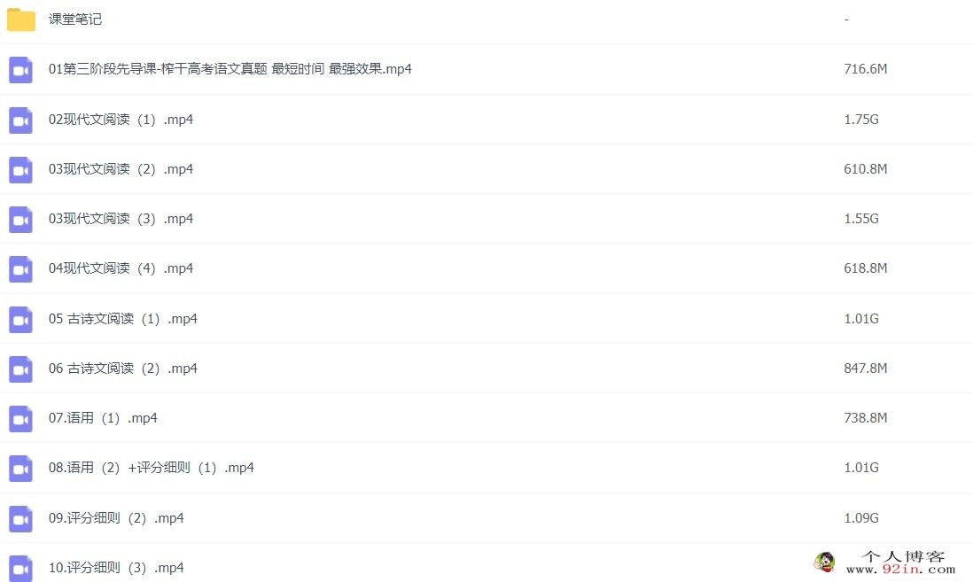 国家玮2023高考语文一至五阶段全程联报 第三阶段更新12讲 百度网盘下载