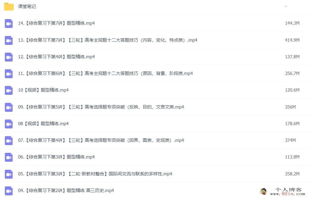 席月2023高考历史二轮复习春季联报 春季班更新14讲 百度网盘下载