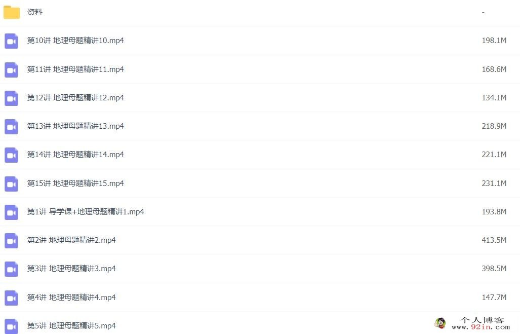 刘勖雯2023年高考地理二轮复习寒春联报 第四阶段直播课更新4讲 百度网盘分享