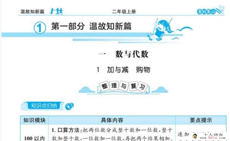小学1~6年级暑假集训 语数英暑假作业PDF高清合集 百度网盘下载