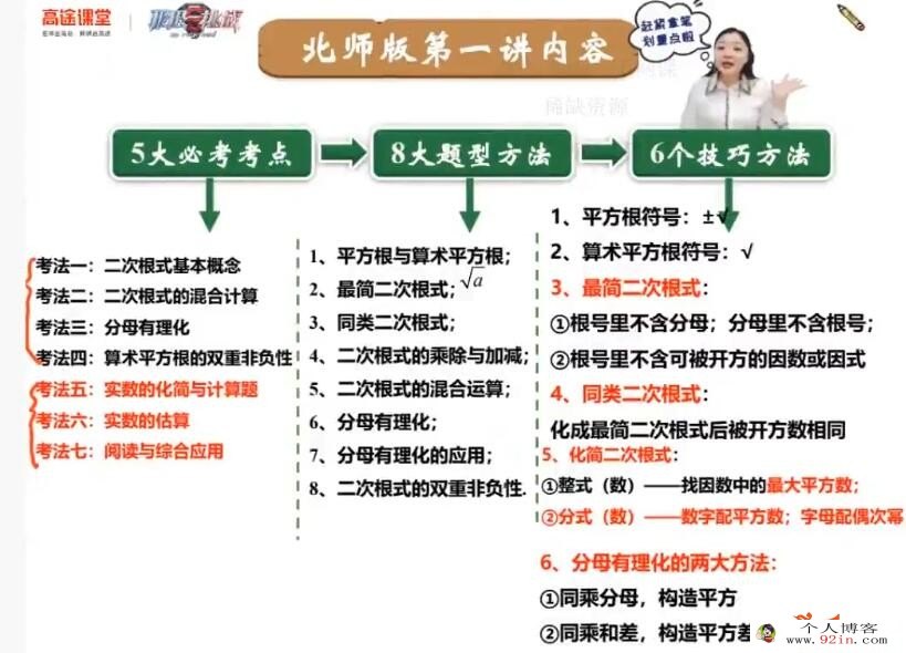 李琪 2020秋 初二数学北师版秋季班15讲带讲义完结 百度网盘下载