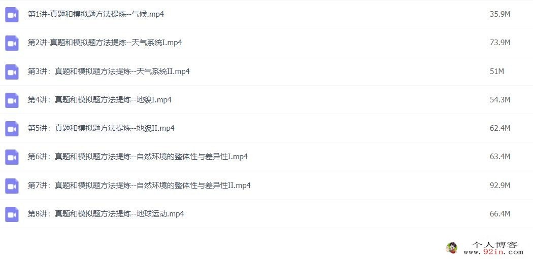 周欣2023年高考地理二轮复习寒春联报春季班直播课更新13讲 百度网盘下载