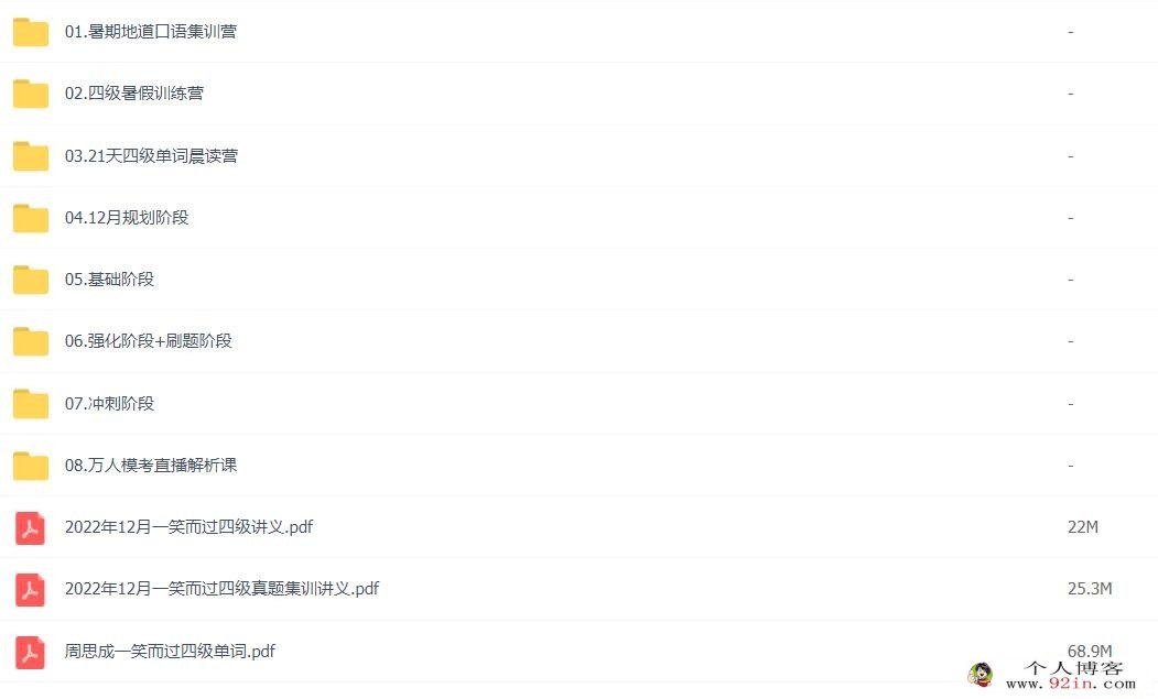2022年12月周思成英语四级考试全程网课 19G课程大合集 百度网盘下载