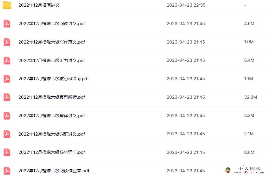 石雷鹏团队英语六级网课 2022年12月橙啦六级英语全程 18G网课合集百度网盘下载
